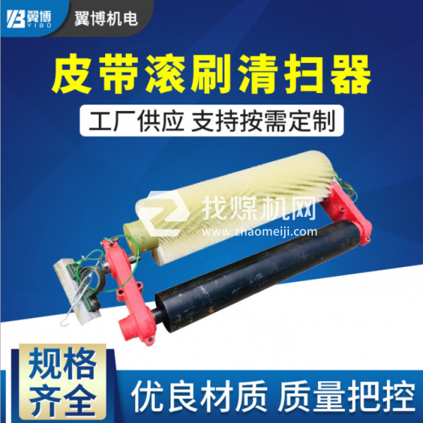 廠家定制毛刷清掃器滾刷清掃器皮帶滾刷清掃器無(wú)動(dòng)力皮帶清掃器